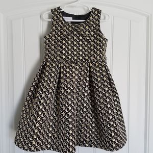 Bonnie Jean Brocade Gold Party Dress